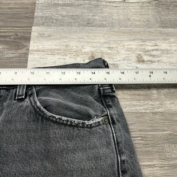 Levis Premium Faded Black Womens 28 Middy Straight Mid Rise Denim Jeans‎ Red Tab - Picture 8 of 14